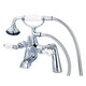 preview thumbnail 4 of 4, Water Creation Vintage Classic 7-inch Spread Deck Mount Tub Faucet With Handheld Shower in Chrome Finish