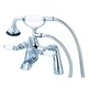 preview thumbnail 6 of 4, Water Creation Vintage Classic 7-inch Spread Deck Mount Tub Faucet With Handheld Shower in Chrome Finish