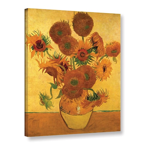 Vincent van Gogh 'Vase with Fifteen Sunflowers' Wrapped Canvas Art