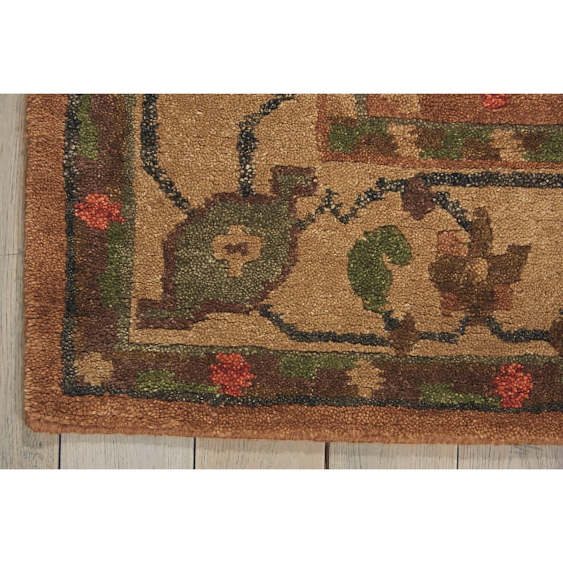 Nourison Hand-Knotted Tahoe Copper Wool Rug