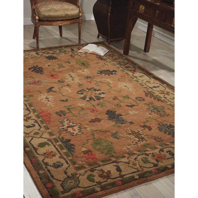 Nourison Hand-Knotted Tahoe Copper Wool Rug