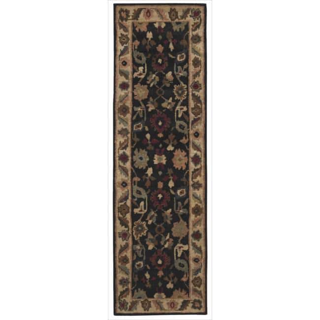 Nourison Tahoe TA08 Hand-knotted Area Rug - Black - 2'3" x 8' Runner
