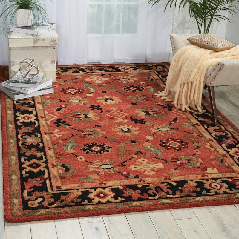 Nourison Hand-tufted Tahoe Rust Wool Rug