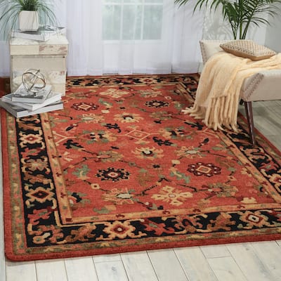 Nourison Hand-tufted Tahoe Rust Wool Rug