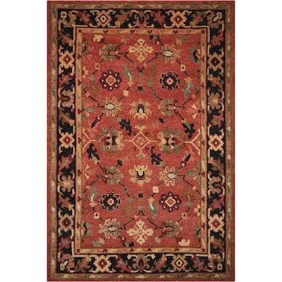 Nourison Hand-tufted Tahoe Rust Wool Rug