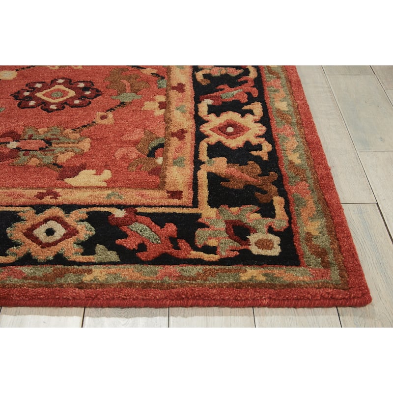 Nourison Hand-tufted Tahoe Rust Wool Rug