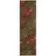 preview thumbnail 2 of 14, Nourison Lakeside Hand-tufted Hibiscus Area Rug Brown - 3'6" x 5'6" - Hand-Tufted - Contains Latex - Floral & Botanical - 0.51 - 0.75 inch - Indoor/Handmade - Modern & Contemporary - 4' x 6' - Wool/Viscose/Synthetic - Red