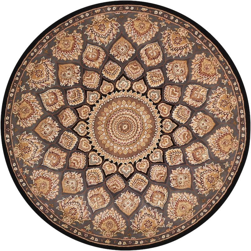 Nourison Hand-tufted Area Rug - Slate - Wool/Silk - 7'9" x 9'9" - Traditional/Classic