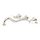 preview thumbnail 2 of 4, Water Creation Elegant Spout Wall Mount Vessel/Lavatory Faucet in Polished Nickel PVD Finish Hot and Cold labeled porcelain lever handles