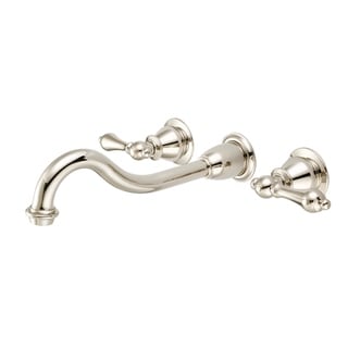 Water Creation Elegant Spout Wall Mount Vessel/Lavatory Faucet in Polished Nickel PVD Finish
