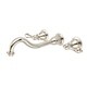 preview thumbnail 1 of 4, Water Creation Elegant Spout Wall Mount Vessel/Lavatory Faucet in Polished Nickel PVD Finish Lever Handles
