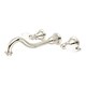 preview thumbnail 4 of 4, Water Creation Elegant Spout Wall Mount Vessel/Lavatory Faucet in Polished Nickel PVD Finish Porcelain Lever Handles