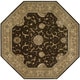 preview thumbnail 17 of 18, Nourison Hand-tufted Oriental Bordered Wool Area Rug 10' Octagon - Brown - Octagon