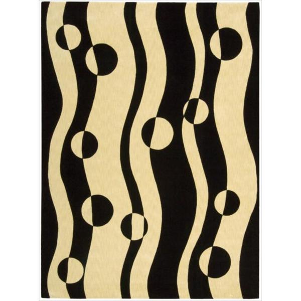 Nourison Parallels Geometric Black/White Rug Nourison Accent Rugs