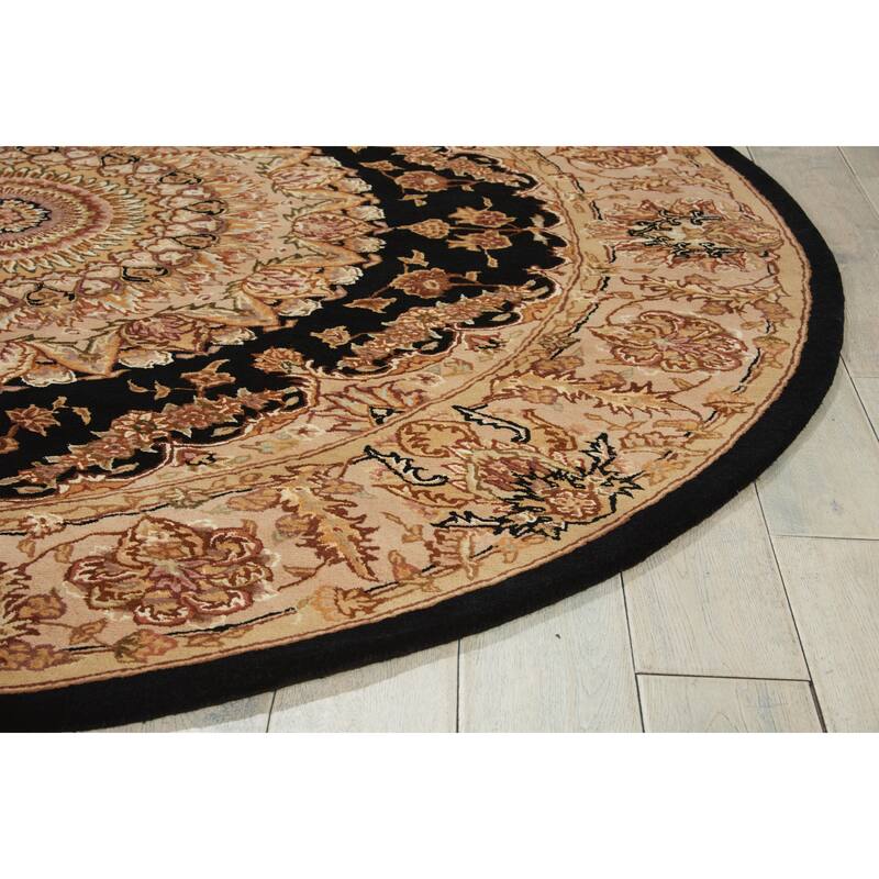Nourison 2000 Hand Tufted Medallion Black Rug