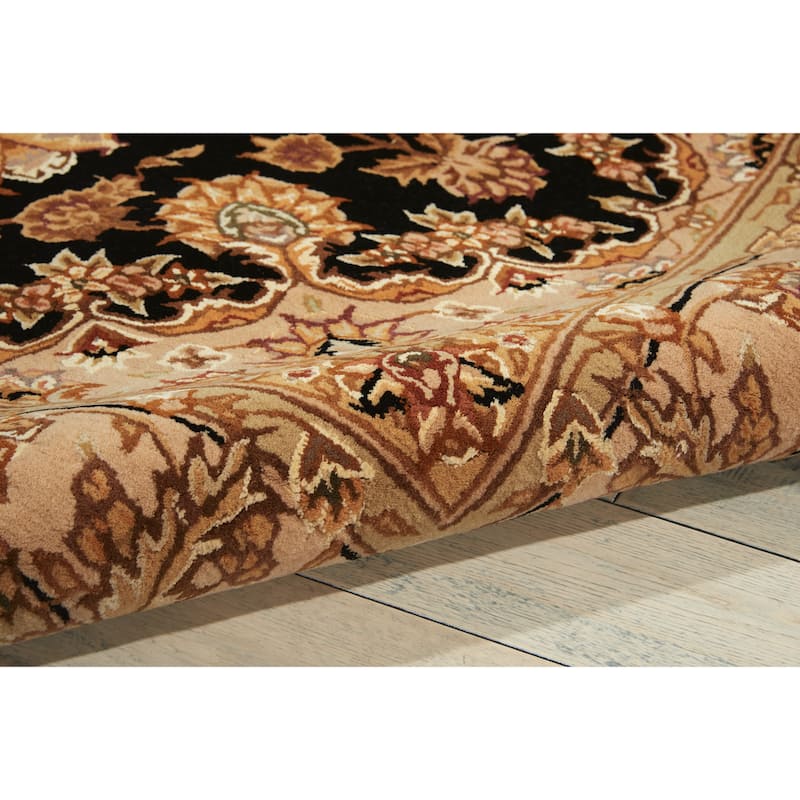 Nourison 2000 Hand Tufted Medallion Black Rug