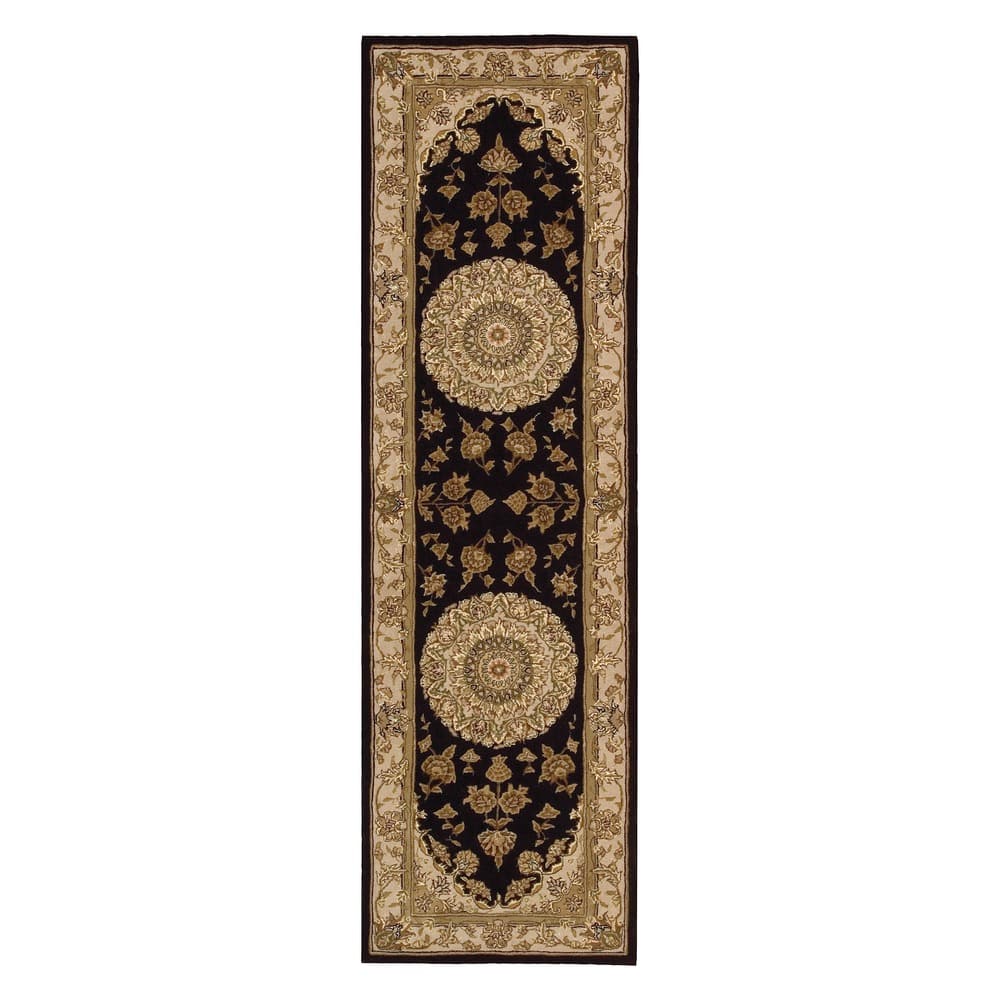 Nourison 2000 Hand Tufted Medallion Black Rug