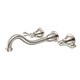 preview thumbnail 1 of 2, Water Creation Elegant Spout Wall Mount Vessel/Lavatory Faucet in Brushed Nickel Finish Lever Handles