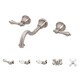 preview thumbnail 4 of 2, Water Creation Elegant Spout Wall Mount Vessel/Lavatory Faucet in Brushed Nickel Finish
