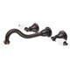 preview thumbnail 3 of 1, Water Creation Elegant Spout Wall Mount Vessel/Lavatory Faucet in Oil Rubbed Bronze Finish Porcelain Lever Handles