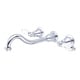 preview thumbnail 2 of 1, Water Creation Elegant Spout Wall Mount Vessel/Lavatory Faucet in Chrome Finish Hot and Cold labeled porcelain lever handles