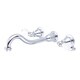 preview thumbnail 3 of 1, Water Creation Elegant Spout Wall Mount Vessel/Lavatory Faucet in Chrome Finish Porcelain Lever Handles