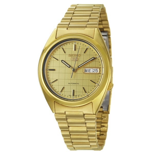 Seiko Mens 5 Sports Automatic Stainless Steel Yellow Goldplated