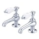 preview thumbnail 2 of 1, Water Creation Vintage Classic Basin Beaks Lavatory Faucet in Chrome Finish Hot and Cold labeled porcelain lever handles