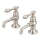 preview thumbnail 1 of 1, Water Creation Vintage Classic Basin Beaks Lavatory Faucet in Brushed Nickel Finish Lever Handles