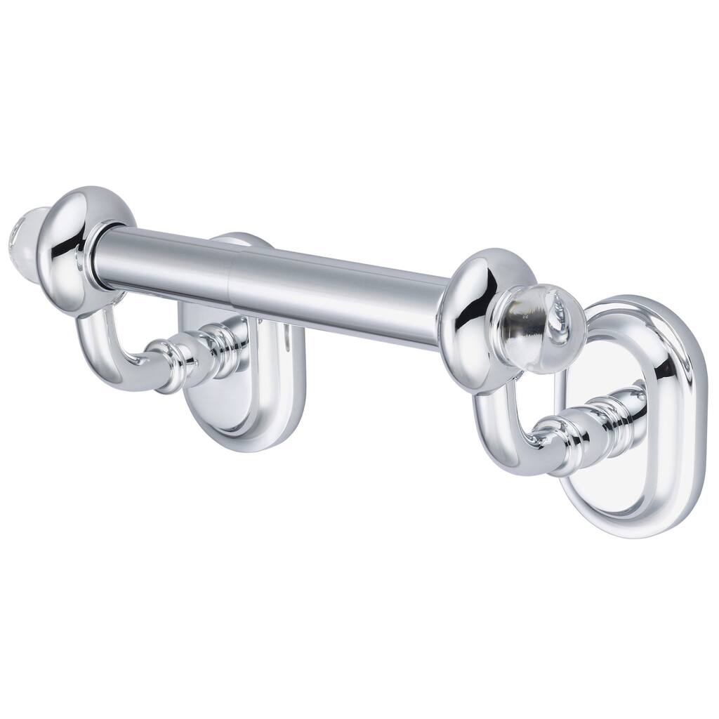 Water Creation Elegant Matching Glass Series Toilet Paper Holder in Chrome Finish