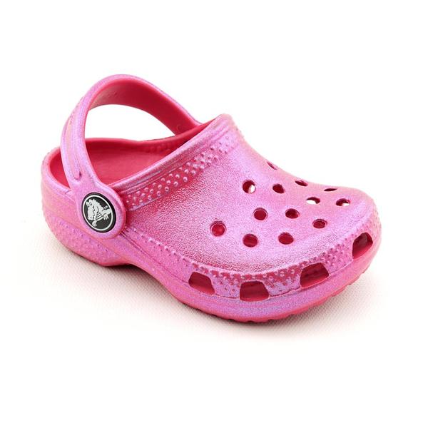 Crocs Girl's 'Classic Kids Iridescent' Man Made Casual Shoes Crocs Slip ons