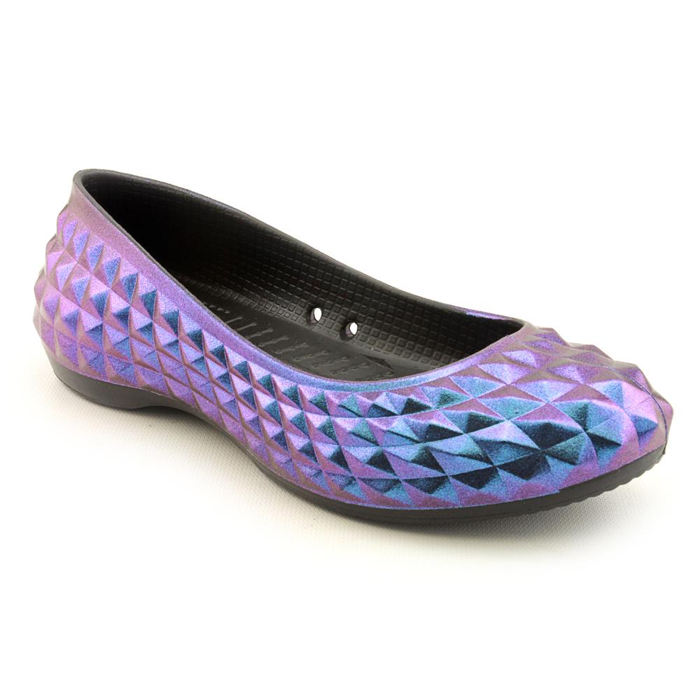 iridescent flat shoes