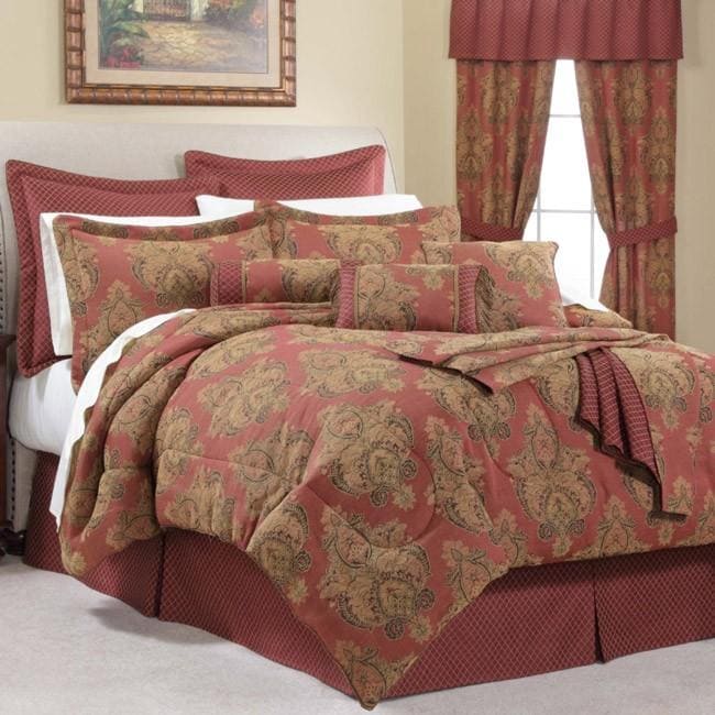 Bellissimo Red Queensize 24piece Room in a Bag with Sheet Set Free Shipping Today
