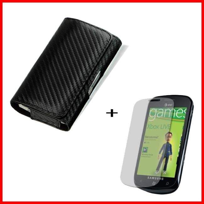 Samsung Focus i917 Carbon Fiber Style Belt Clip Case with Screen