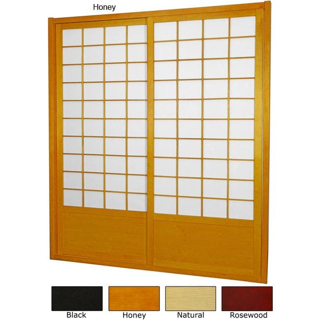 Wood 7 foot Tall Double sided Zen Shoji Sliding Door Kit (China 