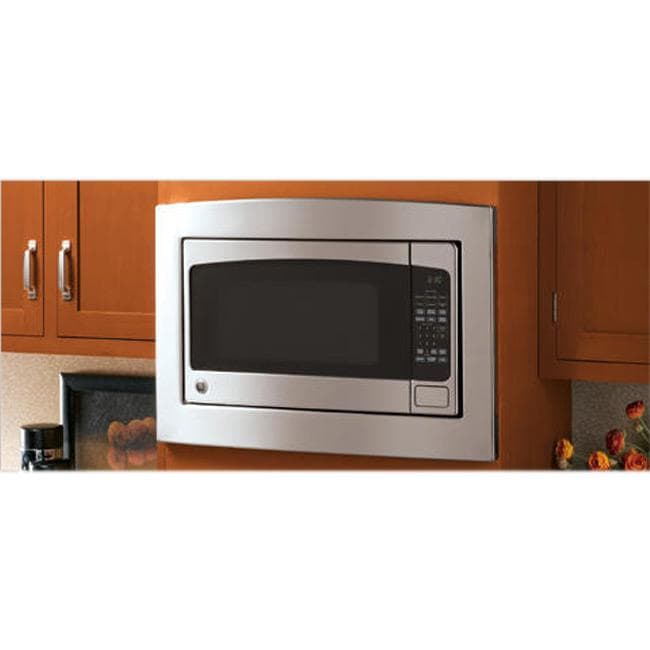 GE JX2027SMSS Stainless Steel 27-inch Deluxe Built-in Trim Kit for GE Countertop Microwave 