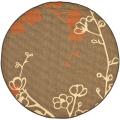 Safavieh Courtyard Brown/ Terracotta Indoor/ Outdoor Rug - 5'3" x 5'3" round