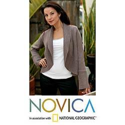 Alpaca Wool 'Winter Swing' Cardigan (Peru) Novica Women's Clothing