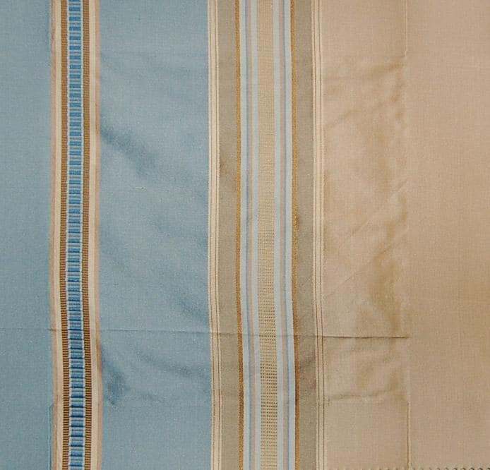   96 inch Ribb Hampton Blue Stripes Curtain (India)  