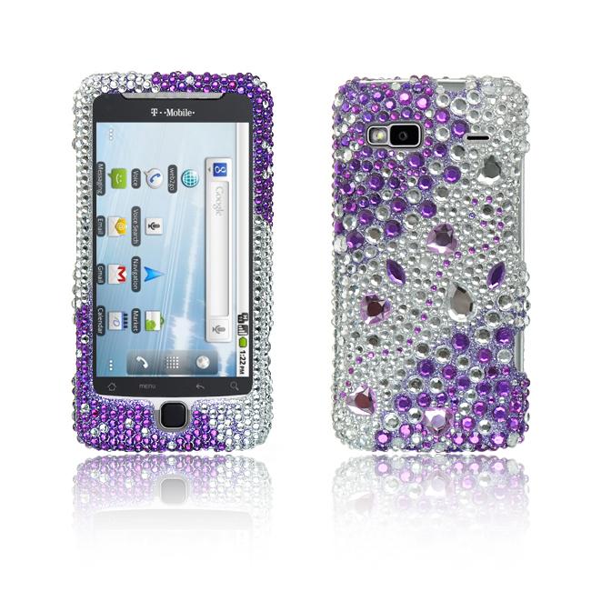 Luxmo HTC G2 Silver Rhinestone Case