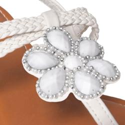 Journee Collection Womens Ashley 05 Floral Accent Sandals