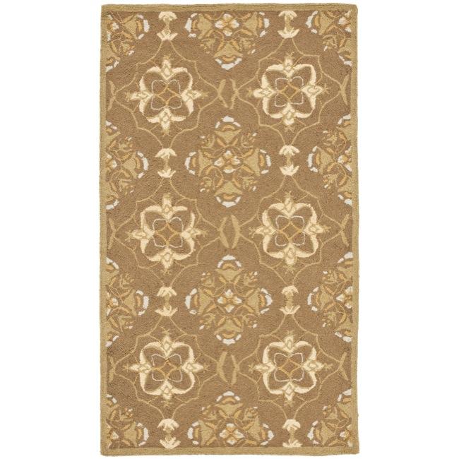 Hand hooked Chelsea Harmony Brown Wool Rug (29 X 49)