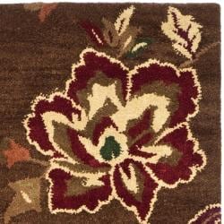 Handmade Jardine Gardens Brown Wool Runner (23 x 8)