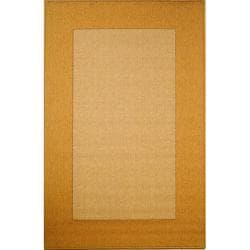 Solid Border Oatmeal Rug (3'3 x 4'11) 3x5   4x6 Rugs