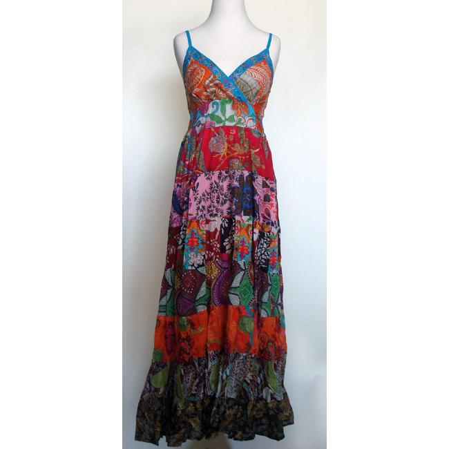 Shop Handmade Women's Cotton Multicolor Patchwork Dress (Nepal) - Free ...