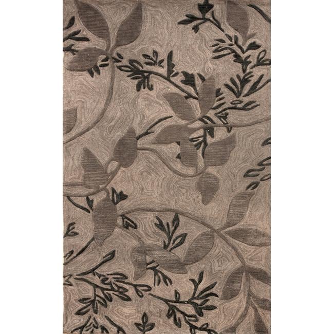 nuLOOM Hand tufted Evo Vines Grey Rug (8'6 x 11'6) Nuloom 7x9   10x14 Rugs