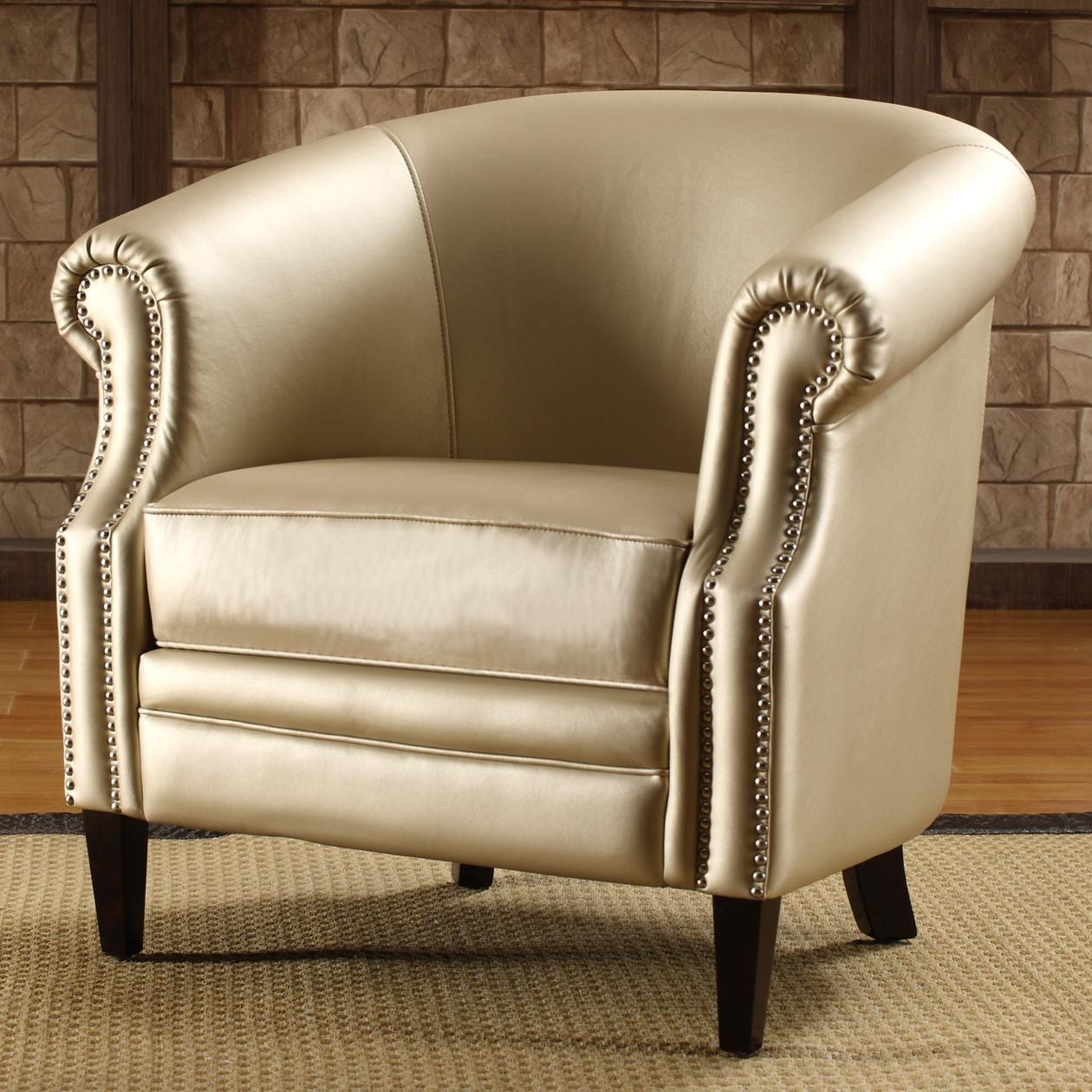 Trenton Gold Metallic Accent Arm Chair  Free Shipping Today  Overstock.com  13510866