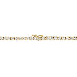 Miadora 14k Yellow Gold 5ct TDW Diamond Tennis Bracelet (G H, I1 I2) Miadora One of a Kind Bracelets