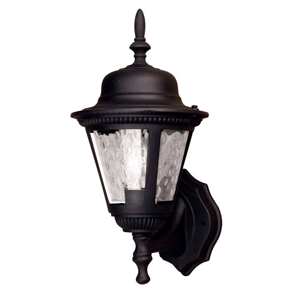Aztec Lighting Transitional Black Outdoor 1-light Wall Light
