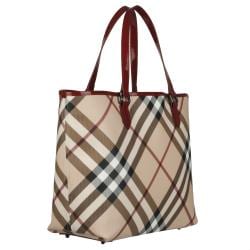 Burberry 3753178 Nova Check Large PVC Tote Bag